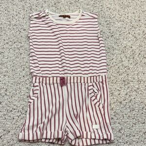 7 for all Mankind Striped Sleeveless Romper Girls Small (6-7)